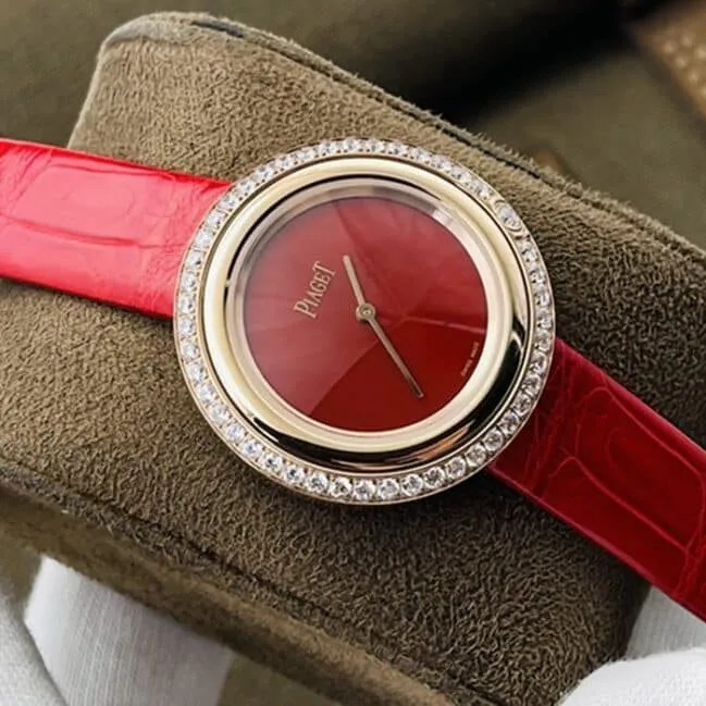 Top-tier watch Piaget men's model V3 upgraded version red plate red strap time to run series watch clasp picture