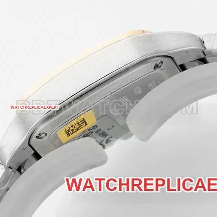 collectible watch Santos Cartiersilver dialrose gold circle quartz movementside live photo