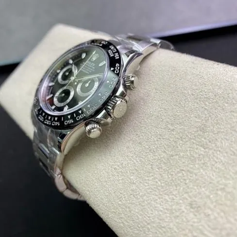top-tierRolexDaytona black Taodi stainless steelreplica watch front view