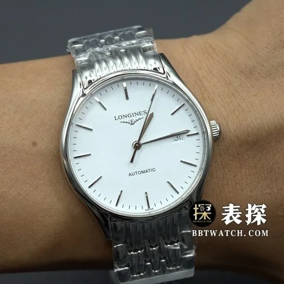 GK factory Longines top-tier watch white dial silver needle steel bracelet model picture and price front live photo
