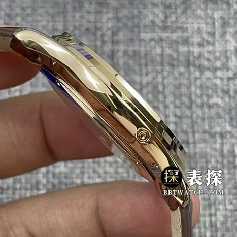 AZ factory Jaeger-LeCoultre master watch men's eggshell yellow plate leather strap model pictures and prices caseback live photo