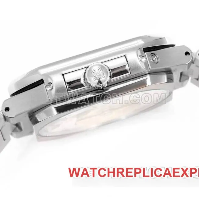 Patek Philippe collectible watch 3k factory 45mm black green dial240psmovementsteel bracelet model 5822side live photo