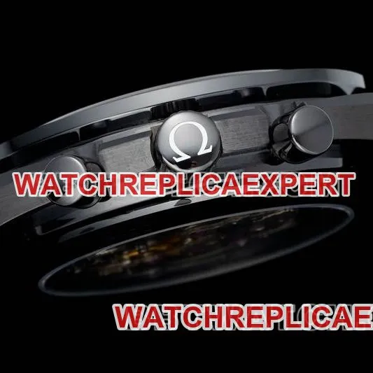 Omegatop-tier watch BLS factory Speedmaster full ceramic yellow needle mechanical rubber model side live photo