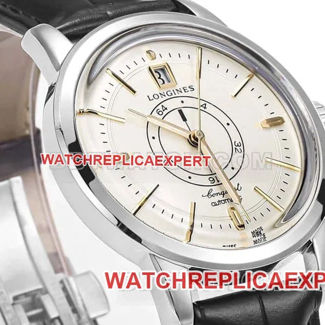 AD factory Longines classic replica1:1super cloneguilloché dialleather strap model L1.648.4.78.2caseback live photo