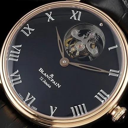 JBF Factorytop-tier replicaBlancpainhigh-quality watch men's black dial black belt tourbillon classic full series mechanical leather strap watch domineering return clasp picture