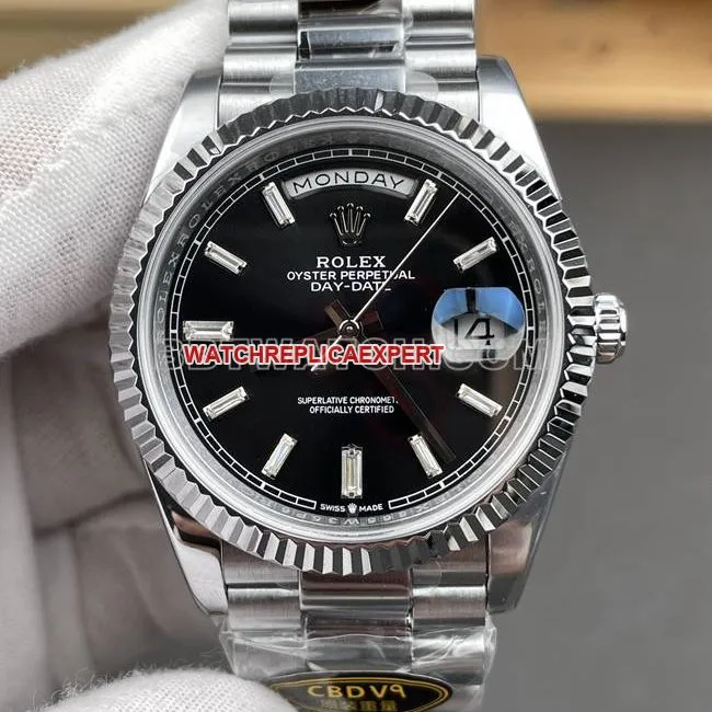 top-tier watch CBD factory Day-DateRolex3255 mechanical black dial40mmfront live photo