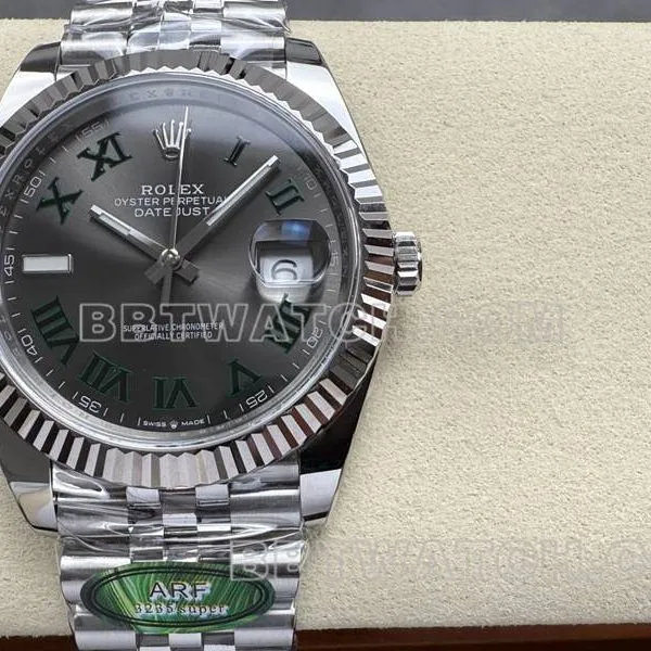 Rolex collectible watch ARF Factory log 41mm gray plate pothos 3235 steel bracelet caseback live photo