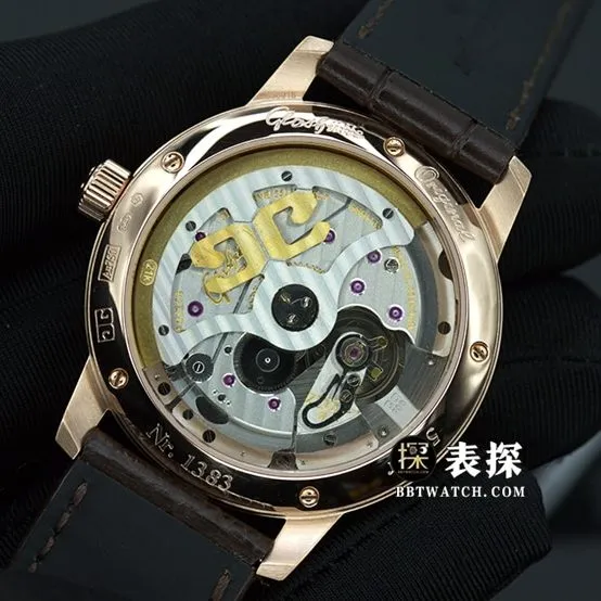 GF FactoryGlashütte Original original MP 100-04-32-15-04top-tier 1:1super watch men's moon phasewhite dialleather strap picture and price caseback live photo