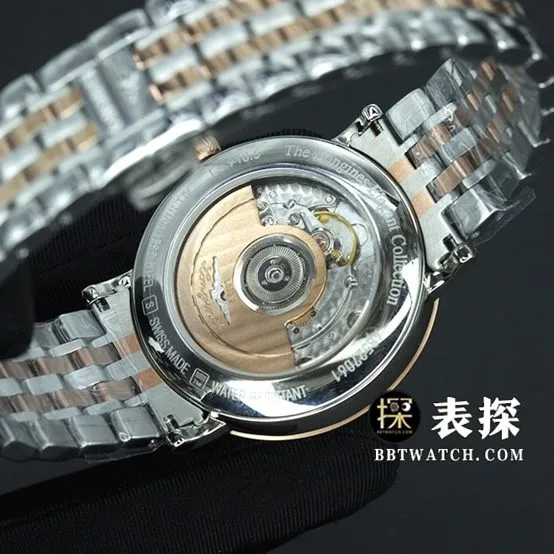 Longines Boya watch men's white dial black needle steel bracelet picture and price caseback live photo