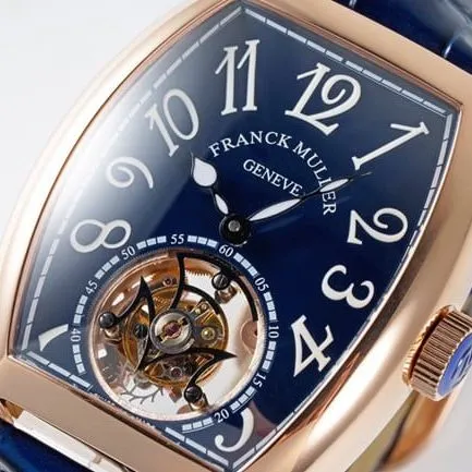 ABF factory top-tier Frank Muller watch manual winding mechanical men's blue dial blue belt clasp picture