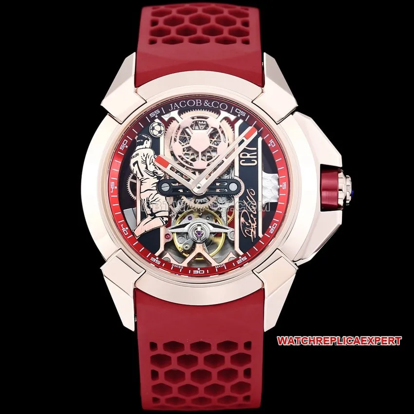 TW factory Czech Leopard C Ronaldo CR7 jointly customized red rubber model side live photo