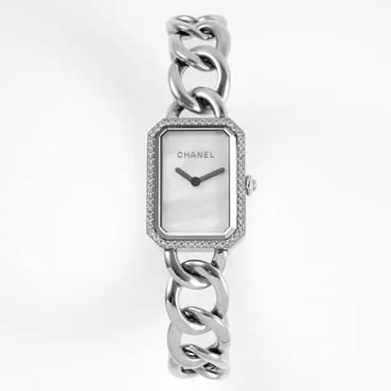 top-tier replicaChanel women's white dialsteel braceletPremiere series quartz watch side view