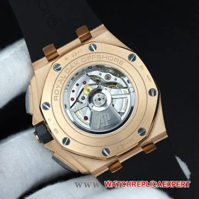JF factory top-tier watch Audemars PiguetRoyal Oak offshore series 26401RO.OO.A002CA.02 men's black dialrubber strapautomatic movementchronograph stopwatch front view
