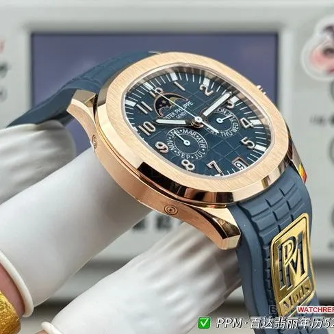 PPM factory top-tier watch Patek PhilippeAquanautblue dial5261clasplive photos