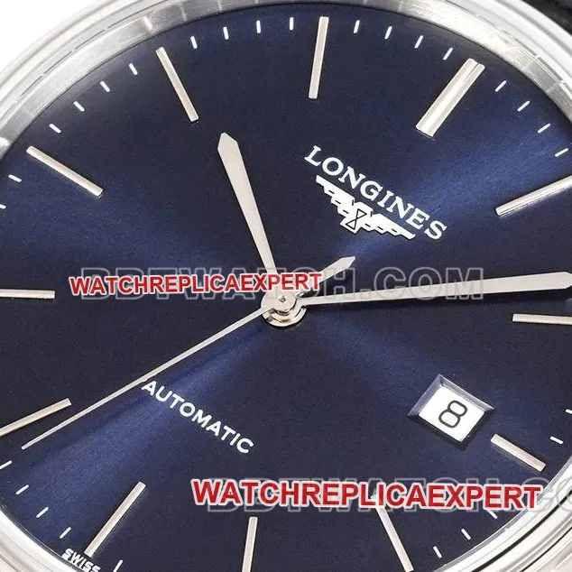Longines1:1replica watch XC factory elegant 40mmblue dialL888mechanical movementleather strap model side live photo