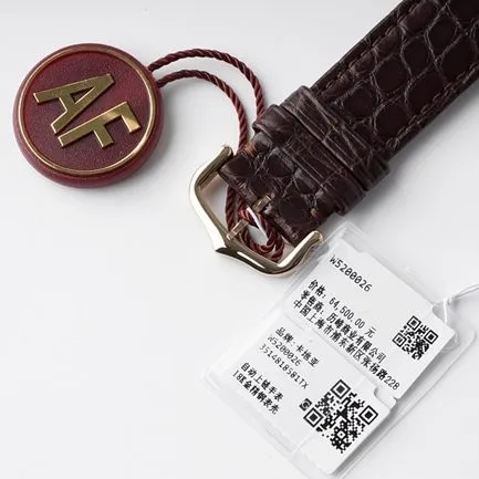 AF Factorytop-tier replicaCartier men's white dial brown belt tank series mechanical watch clasp picture