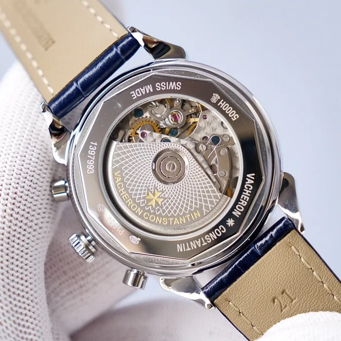 top-tier watch Vacheron Constantin men's white dial1955 series steel bracelet watch clasp picture