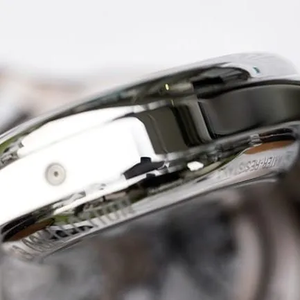 KL factory top-tier watch Longines men's white dial black belt famous craftsman moon phase series automatic movementleather strap watch clasp picture