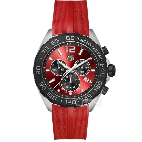 Tag Heuer F1top-tier red plate chronographCAZ101AN.FT8055side live photo