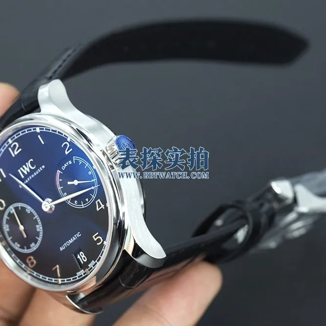 ZF FactoryIWC Portuguese 7replica watch high-end black dialclasp details