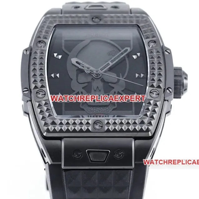 TW factory Hublot1:1super cloneblack dial skull 646.CI.0110.RX.DPM24braceletlive photos