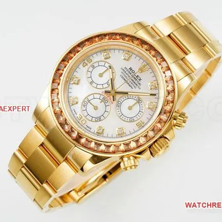 1:1replica watch RolexPPM factory Daytona mother-of-pearl plate Moissanite diamond bezelbraceletlive photos