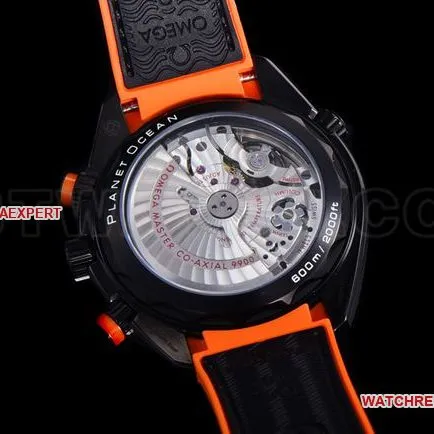 collectible watch SeamasterN1 factory Omega600m black dial rubber braceletcaseback live photo