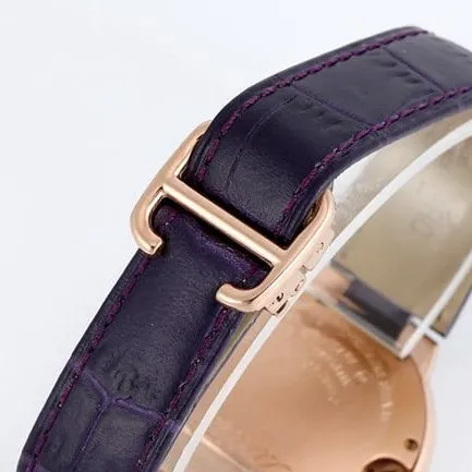 V6 factory top-tier watch Cartier women's white dial blue belt automatic movement blue balloon series watch clasp picture