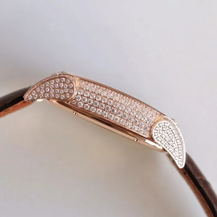 Top-tier watch Parmigiani Fleurier men's gold plate KALPA series fully automatic movementleather strap watch side view