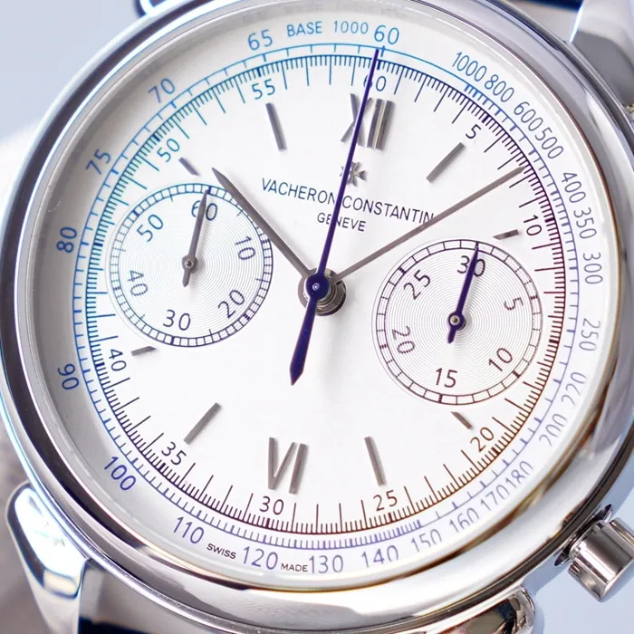Top-tier watch Vacheron Constantin men's white dial1955 series steel bracelet watch side view