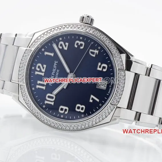 PPF FactoryPatek Philippe1:1super cloneblue dial7300/1200A-001side live photo