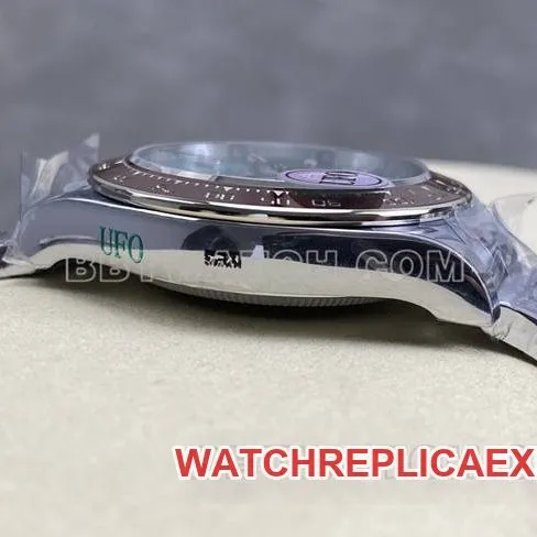 1:1replica watch UFO factory DaytonaRolex ice blue diamond 4131 mechanical caseback live photo