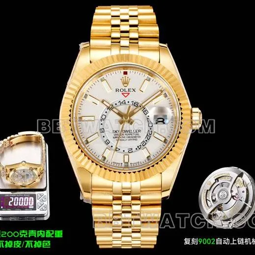 watch Navigator AR+ factory Rolex white dial mechanical yellow goldcaseback live photo