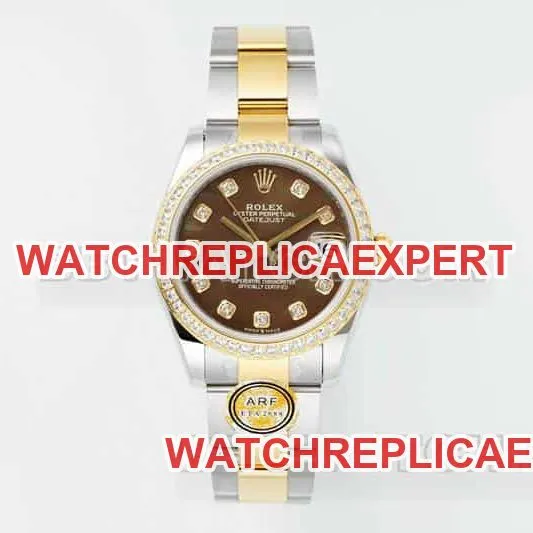 ARF FactoryRolex log top-tier 1:1high-quality black mother-of-pearl disc diamond bezel31mm gold three-lattice chain link278383side live photo