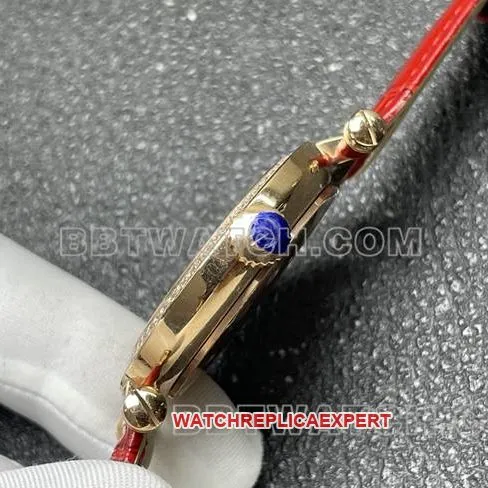 Frank Muller collectible watch quartzABF factory diamond plate gold diamond bezel red leather braceletbraceletlive photos
