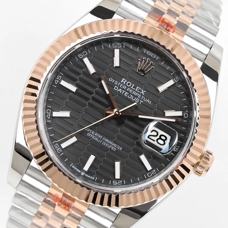 EW Rolex Datejust 41mm Top Grey Textured