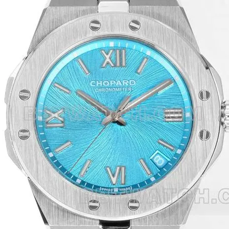 top-tier watch GH factory Chopard snow mountain proud wing gemstone blue dial 41mmside live photo