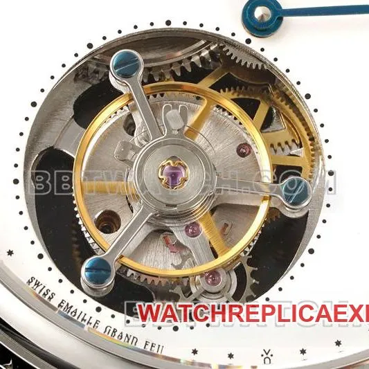 Breguet watch RMS factory classic white dialtourbillon mechanical leather strap model side live photo