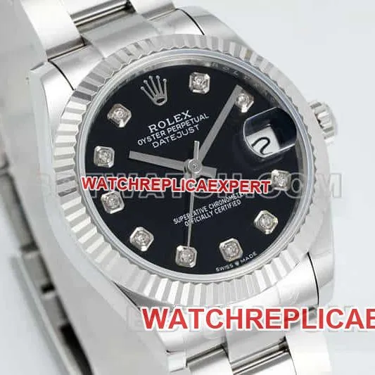 ARF FactoryRolex log top-tier 1:1high-quality replicablack dial31mm three grid link 278274caseback live photo