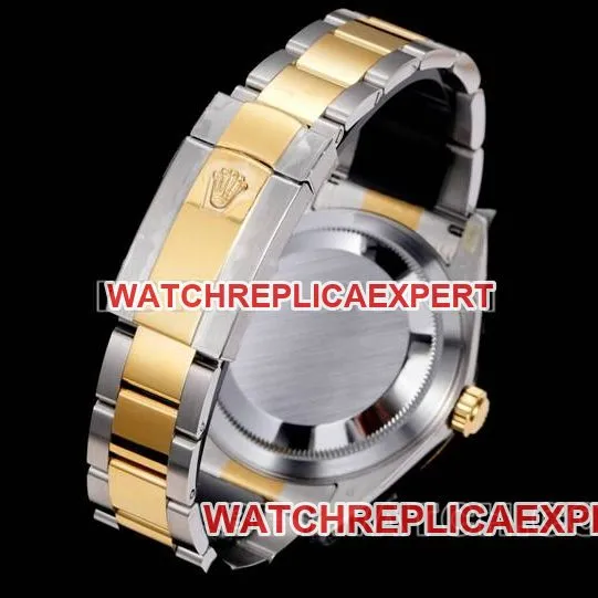 top-tier watch Navigator AR+ factory Rolexwhite dial mechanical room gold steel braceletside live photo
