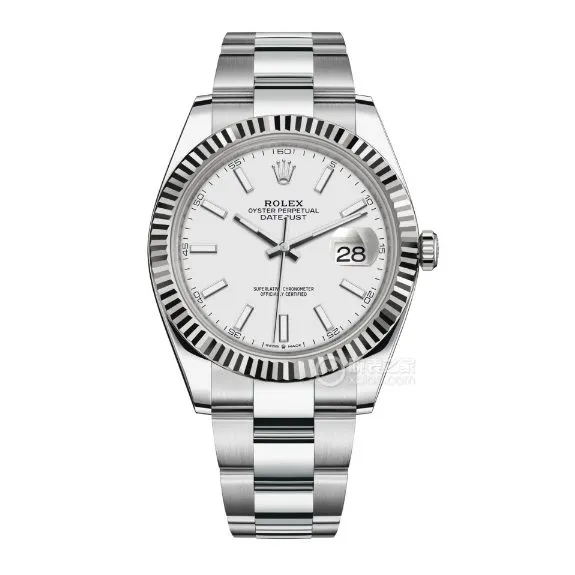 C factory Rolex log 1:1top-tier replicawhite dial41mm three-row link m126334-0009clasplive photos