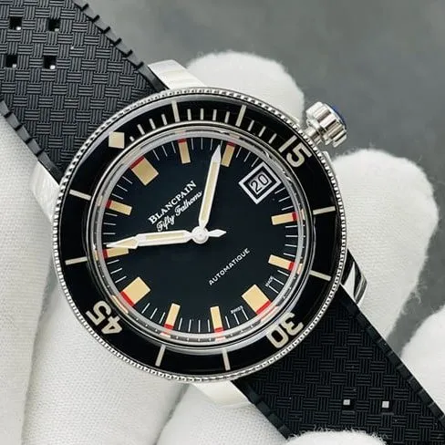 top-tier Blancpain Fifty Fathoms Series 5008 Breplica watch (also known as the most beautiful Blancpain - Barracuda) front view