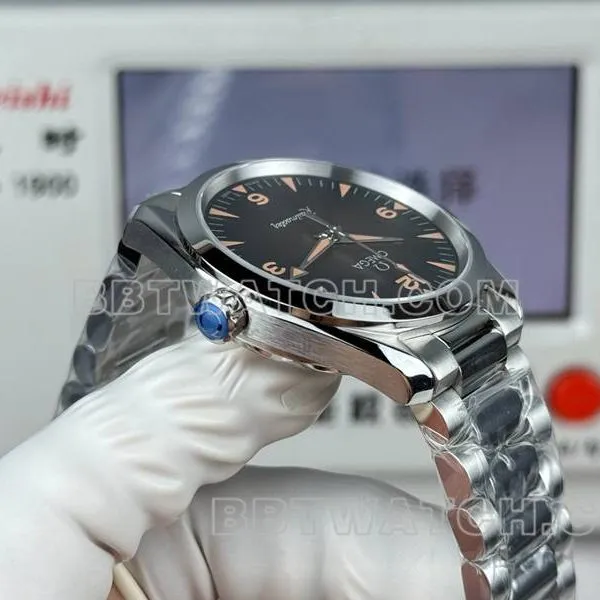 Omega collectible watch Seamaster brown plate 38mm steel bracelet bracelet live photos