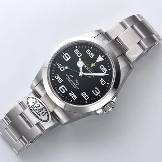 Factory C Speedmaster Rolex watch black dial green needle steel bracelet model M126900-0001clasplive photos