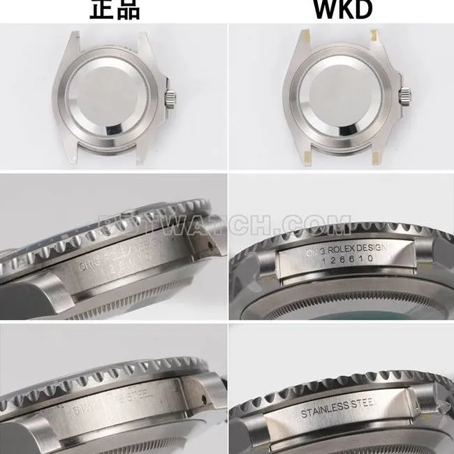 WKD Factory Rolex Submariner 41mm Black Dial Watch 126610 vs. Genuine Product Comparison Real Photos