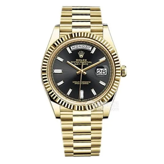 GM FactoryRolexDay-Date type 1:1top-tier black rock sugar m228238-0004front live photo