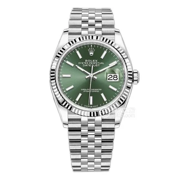 C factory rolex logbook super A imitation green disk 36mm five compartment links m126234-0051 strap real picture