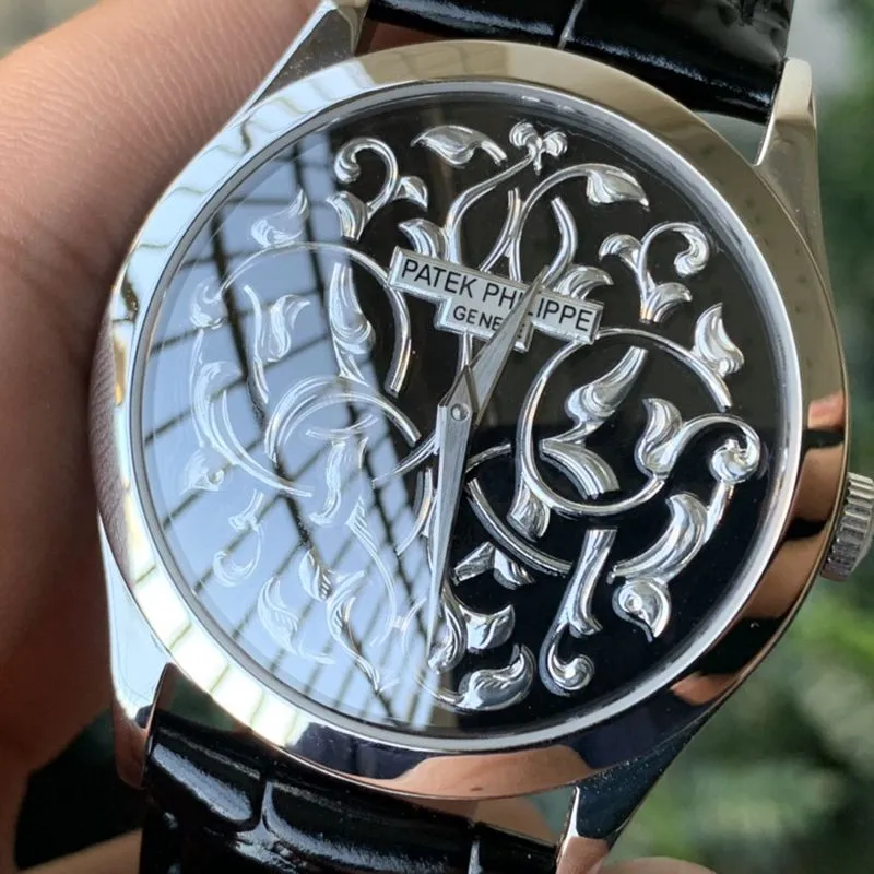 Patek Philippereplica watch 5088 series engraved men's mechanical watch side view