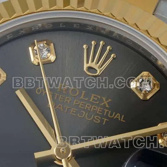 ARF FactoryRolex log 1:1super cloneblack dial31mm gold three-lattice chain link278273front live photoside live photo