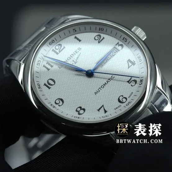 KL factory Longines famous craftsman top-tier high-quality watch pictures and prices white dial blue needle steel bracelet model side live photos
